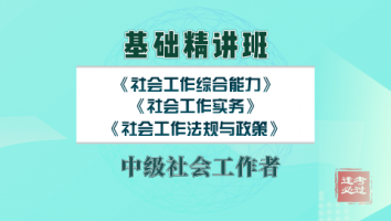 基础精讲班-中级社会工作者